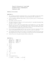 Charles M. Grinstead and J. Laurie Snell — Introduction to Probability - Solutions Manual