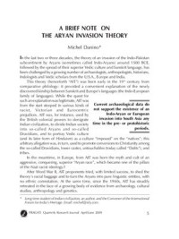 Danino M. — A Brief Note on the Aryan Invasion Theory