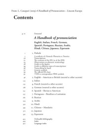 Luciano Canepari — A Handbook of Pronunciation - English, Italian, French, German, Spanish, Portuguese, Russian, Arabic, Hindi, Chinese, Japanese, Esperanto