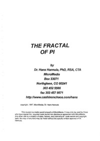Dr. Hans Hannula a.k.a Dr. Al Larson — The Fractal of Pi