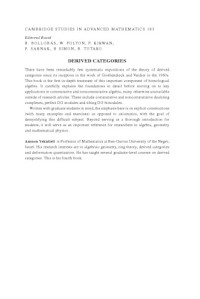 Amnon Yekutieli — Derived Categories