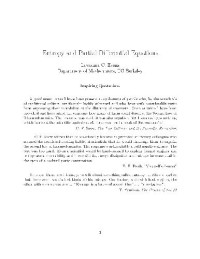 Evans L.C. — Entropy and partial differential equations (lecture notes)