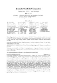 Hoon Hong (Editor) — Journal of Symbolic Computation, Volume 41, issues 1-12 41 1-12