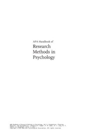 Harris M. Cooper — APA Handbook of Research Methods in Psychology. Vol. 1 : Foundations, planning, measures, and Psychometrics