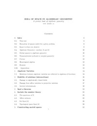 Ivan Mirkovic — Idea of space in algebraic geometry: a picture book of algebraic geometry