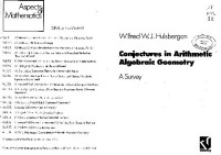 Hulsbergen W W J — Conjectures in Arithmetic Algebraic Geometry Vieweg