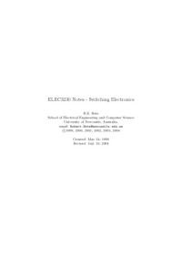 R. Betz — Switching Electronics [ELEC 3230 Notes]