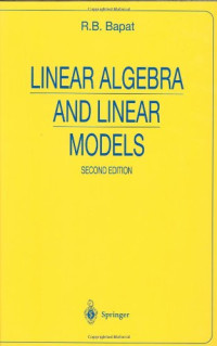 R. B. Bapat — Linear Algebra and Linear Models