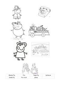  — Peppa Pig Worksheet - Fire engine