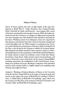 Gerhard L. Weinberg — Visions of Victory: The Hopes of Eight World War II Leaders
