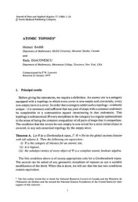  — Journal of Pure and Applied Algebra №17 (1980)