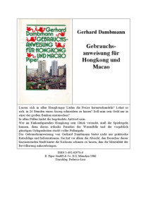 Gerhard Dambmann — Gebrauchsanweisung für Hongkong und Macao