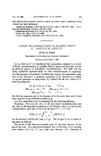 Stone M. H. — Linear Transformations in Hilbert Space. II. Analytical Aspects