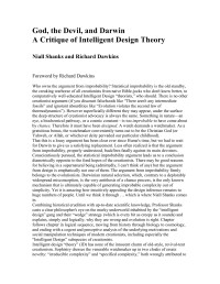 Niall Shanks, foreword by Richard Dawkins — God, the Devil, and Darwin