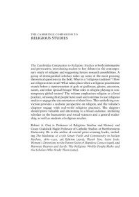 Robert A. Orsi — The Cambridge Companion to Religious Studies