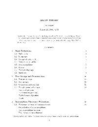 J. Milne — Group Theory