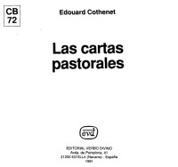 Edouard Cothenet; Nicolas Darrical (tr.) — Las Cartas Pastorales