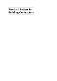 David Chappell — Standard Letters for Building Contractors