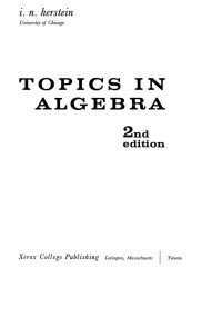 I. N. Herstein — Topics In Algebra, 2nd Edition