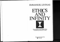 Emmanuel Levinas — Ethics and Infinity