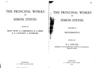 Simon Stevin, Dirk J. Struik (ed.) — The Principal Works of Simon Stevin. Volume II: Mathematics