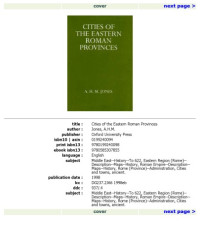Arnold Hugh Martin Jones — The Cities of the Eastern Roman Provinces