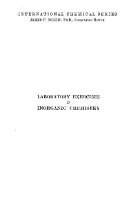 James F. Norris, Kenneth L. Mark — Laboratory Exercises in Inorganic Chemistry