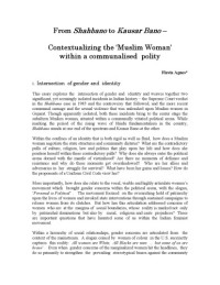 Flavia Agnes — From Shahbano to Kausar Bano – Contextualizing the ‘Muslim Woman’ within a communalised polity