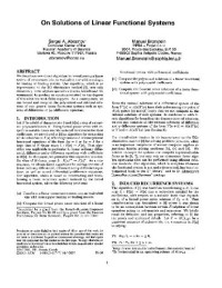  — 2001 International Symposium on Symbolic and Algebraic Computation