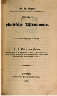 George Biddell Airy, Karl Ludwig von Littrow (ed.) — Populäre physische Astronomie, in Sütterlinschrift