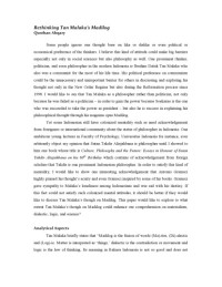 Qusthan Abqary — Rethinking Tan Malaka's Madilog