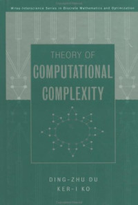 Ding-Zhu Du, Ker-I Ko — Theory of Computational Complexity