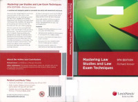 Richard Krever; Susan Barkehall Thomas — Mastering law studies and law exam techniques