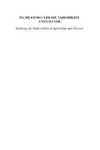 James T. Luxon, David E. Parker — Increasing Climate Variability and Change: Reducing the Vulnerability of Agriculture and Forestry