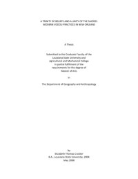 Elizabeth Thomas Crocker — A Trinity of Beliefs and a Unity of the Sacred - Modern Vodou Pratices in New Orleans (thesis)
