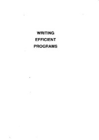Jon Louis Bentley — Writing efficient programs