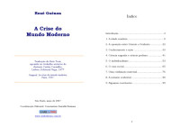 René Guenon — A Crise do Mundo Moderno