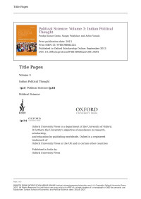 Pradip Kumar Datta, Sanjay Palshikar, and Achin Vanaik (eds.) — Indian Political Thought (Political Science, Volume 3)