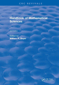 BEYER, WILLIAM H — HANDBOOK OF MATHEMATICAL SCIENCE