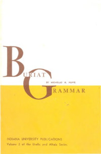 Poppe Nicholas — Buriat Grammar