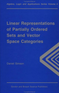 Daniel Simson — Linear Representations of Partially Ordered Sets and Vector Space Categories
