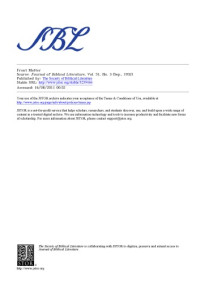 Journal of Biblical Literature — Journal of Biblical Literature 1932-3