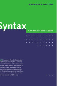 Andrew Radford — Syntax: A Minimalist Introduction