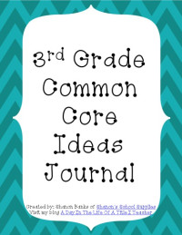 Shanon's School Supplies — 3rd Grade Common Core Standards Journal for Teachers--Blue Chevron