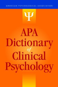 Gary R. Van den Bos — APA Dictionary of Clinical Psychology