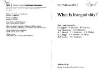 V. E. Zakharov — What is integrability?