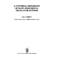 B. V Chirikov — A universal instability of many-dimensional oscillator systems