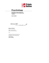 Ronald Jay Cohen, Mark Swerdlik — Psychological Testing and Assessment: An Introduction to Tests & Measurement