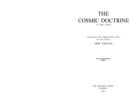Dion Fortune — The cosmic doctrine: In two parts