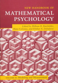 William H. Batchelder, Hans Colonius, Carl V. Ehtibar N. Dzhafarov — New Handbook Of Mathematical Psychology: Modeling And Measurement